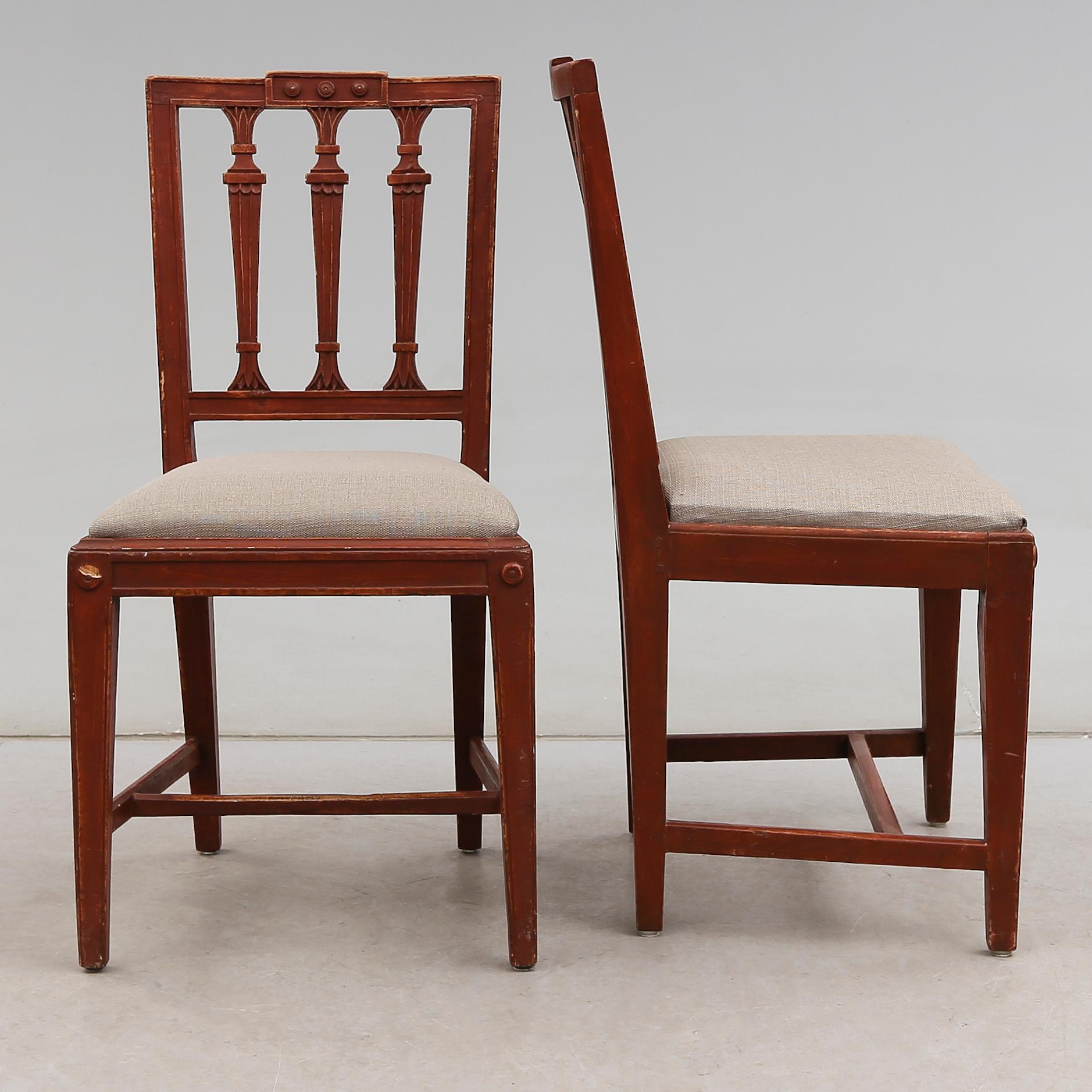 STOLAR, 4 st (3+1), gustavianska, 1700-/1800-tal.