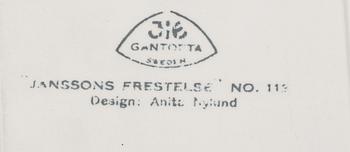 ANITA NYLUND, flintgods. Serveringsfat ur serien "Janssons Frestelse", JIE Gantofta.