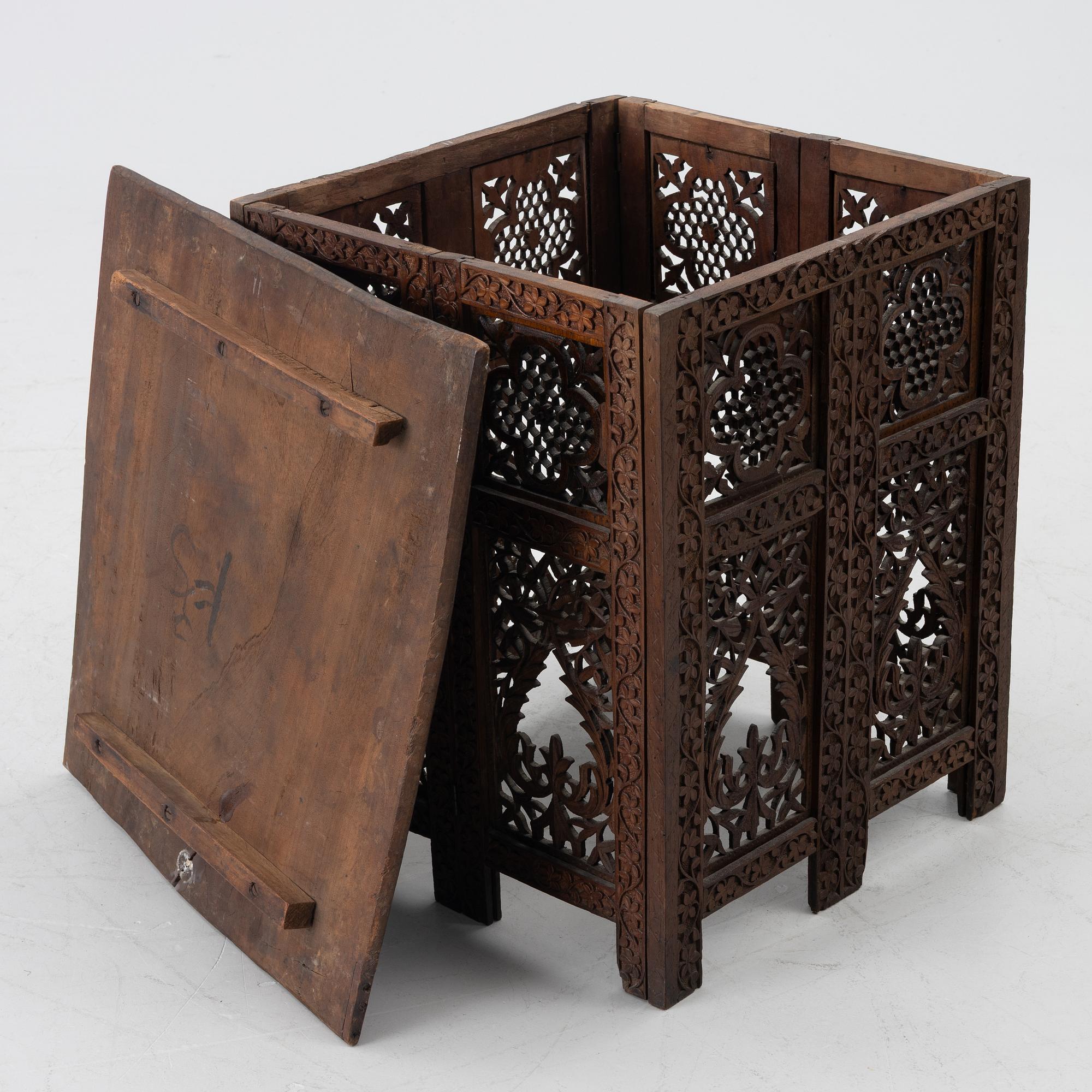 An Anglo-Indian hardwood folding Table, North India, circa 1880. .