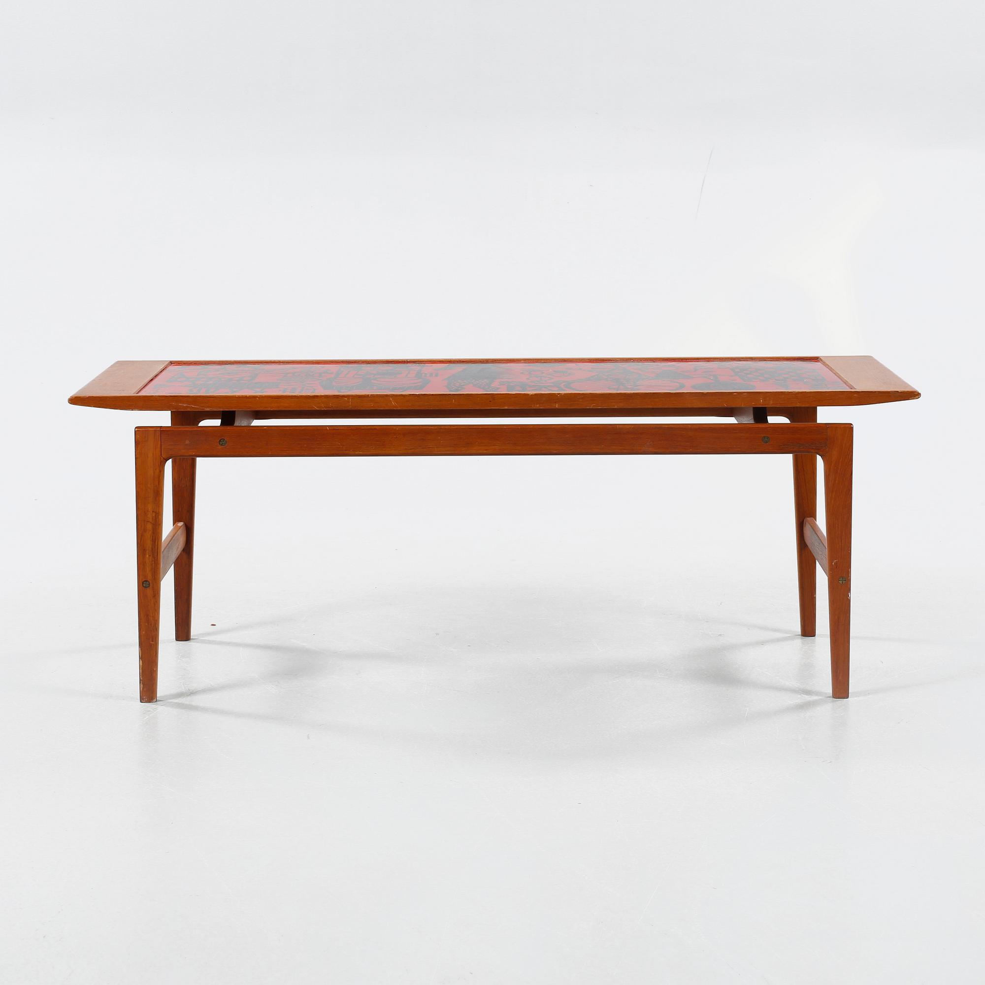 A "579-111" sofa table by Stig Lindberg andDavid Rosén, Triva-Dura-series for A/B Nordiska Kompaniet Verk., approx 1959.