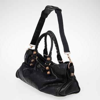 BALENCIAGA Black Leather City Bag.