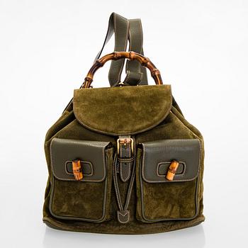 Gucci, a "Bamboo" backpack.