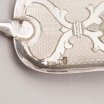 LEOPOLD MICHELSEN, A silver cake server and a knife and fork, Tallinn 1879-81.