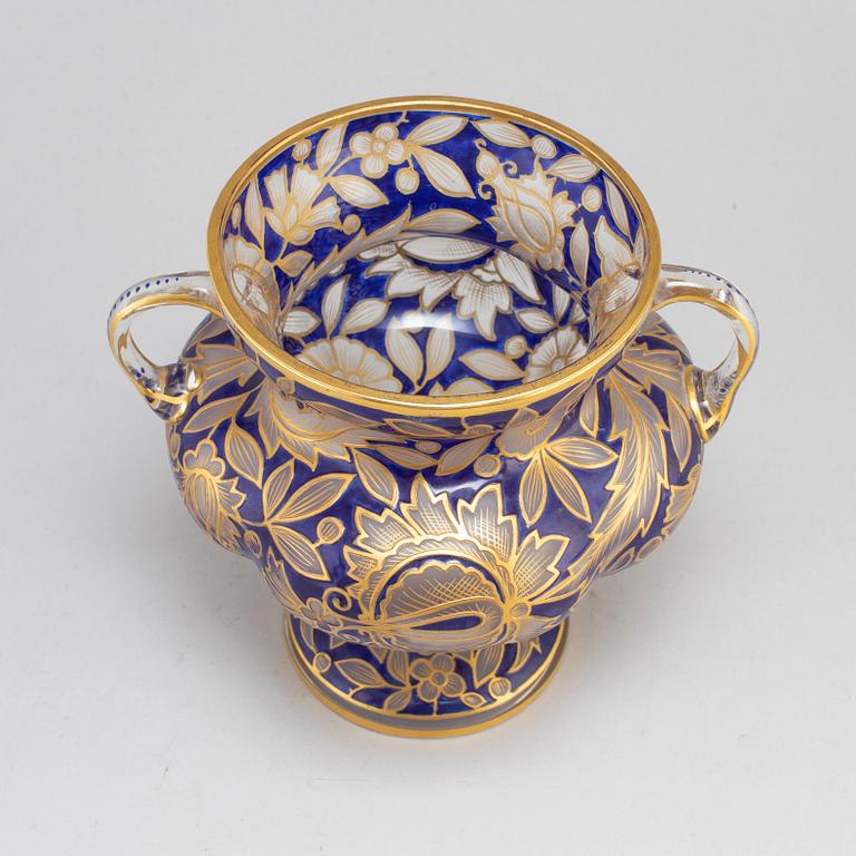 An early 10th century glass vase, probably Haida, Germany.