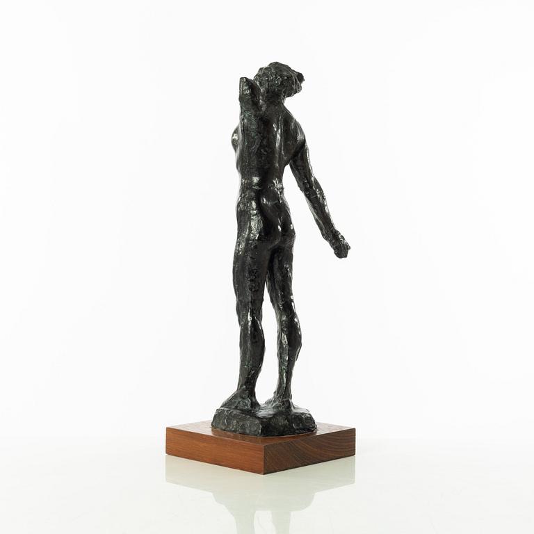 Gudmar Olovson, sculpture. Signed. Numbered. Foundry marl Brons, total height 43 cm, längd 17 cm.