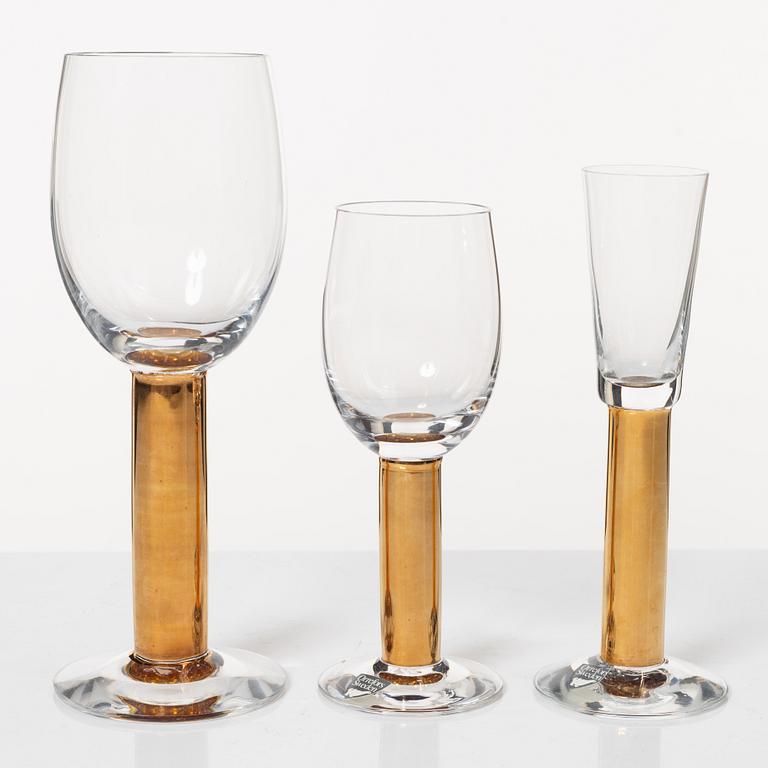 Gunnar Cyrén, glasservisdelar, 12 st, "Nobel", Orrefors.