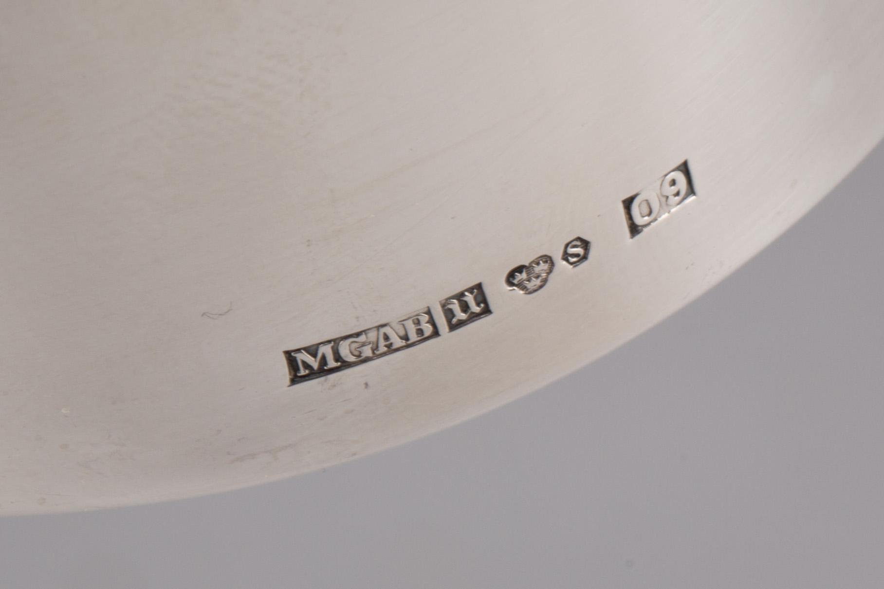 LJUSSTAKAR, 3 st, snarlika, silver, Eric Löfman, MGAB, Uppsala, 1972 samt 1964.