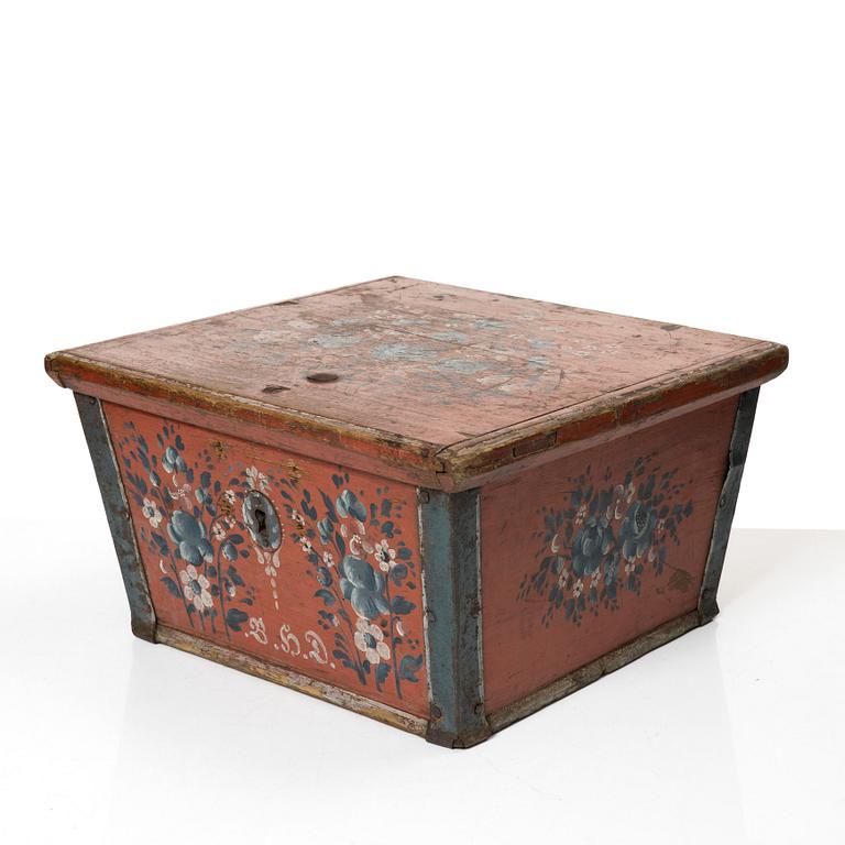 Skrin, allmoge, Jämtland. Märkt BHD och invändigt daterat 1794.