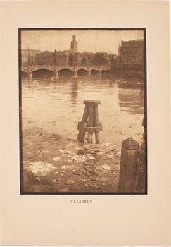 Henry B. Goodwin, three photo gravures from the book 'Vårt vackra Stockholm', signed in the negative.