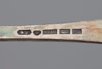 BESTICK, 11 st, silver, finska stämplar. Vikt. tot. 222 g.