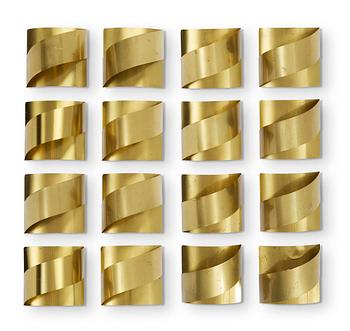 74. Peter Celsing, a set of 16 "Band" wall lamps, Fagerhult, 1960s-70s.