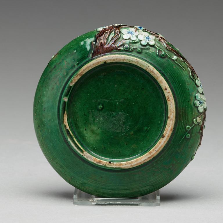 A bisquit brush washer, Qing dynasty, Kangxi (1662-1722).