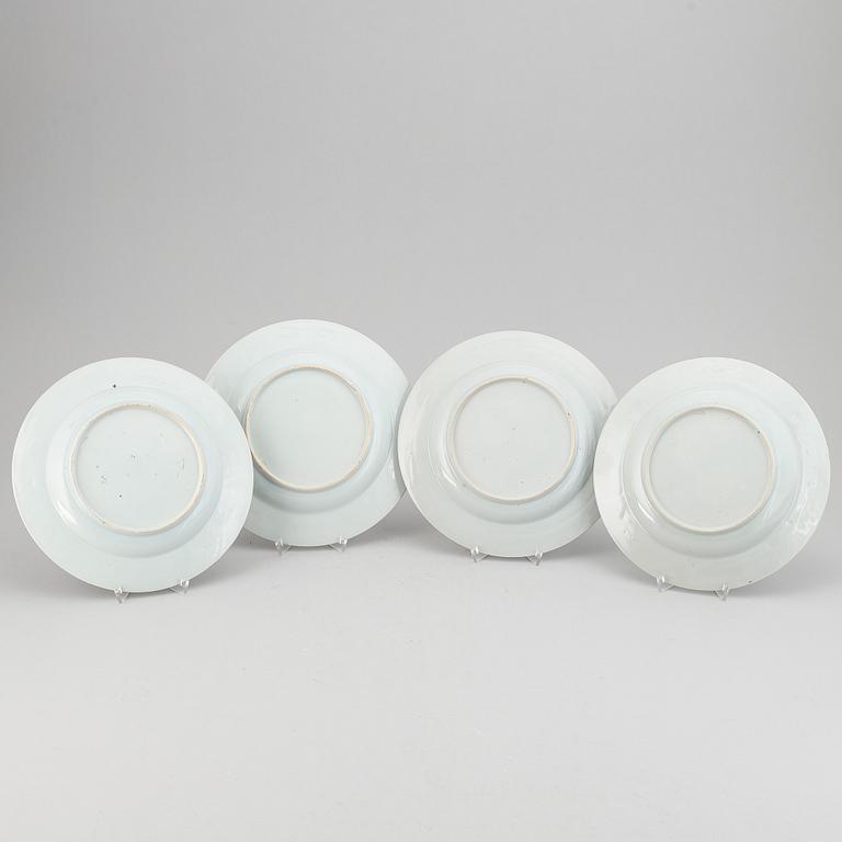 A set of four famille rose dishes, Qing dynasty, Qianlong (1736-95).