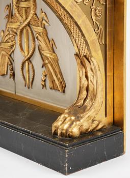 An Empire giltwood and gesso console table by P.G. Bylander (master in Gothenburg 1811-58).