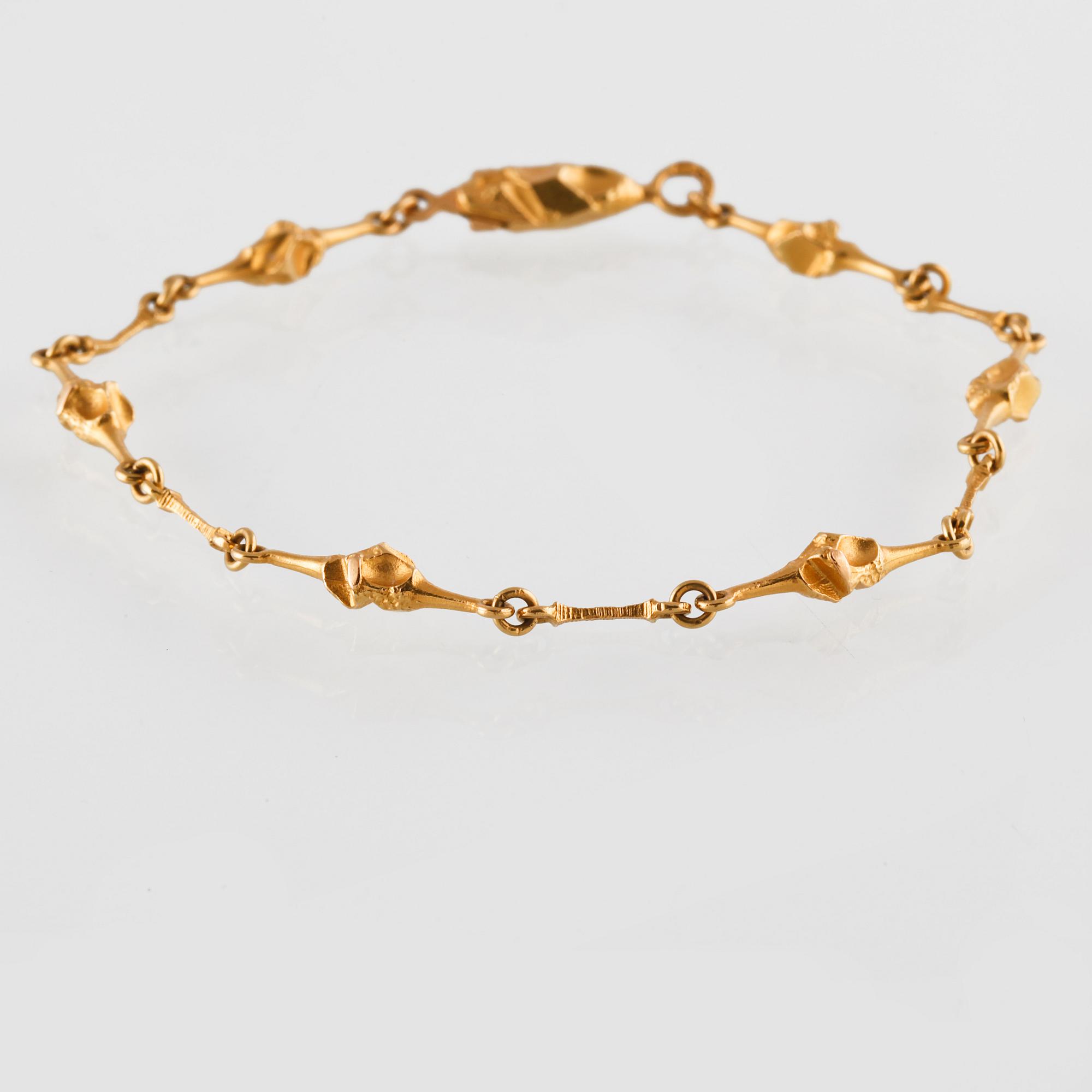 ARMBAND, 18K guld, Björn Weckström, Lapponia, Finland, 1983. Vikt 8,0 gram.