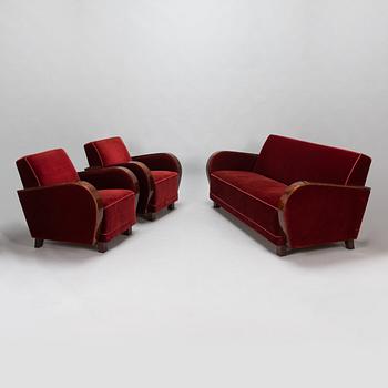 A 3-piece anniversary sofa suite 'Pormestari' (Mayor) for Asko 1993.