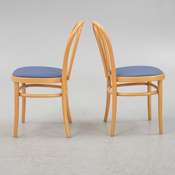 A set of eight beech wood 'Vienna' chairs from Gemla, end of the 20th Century.