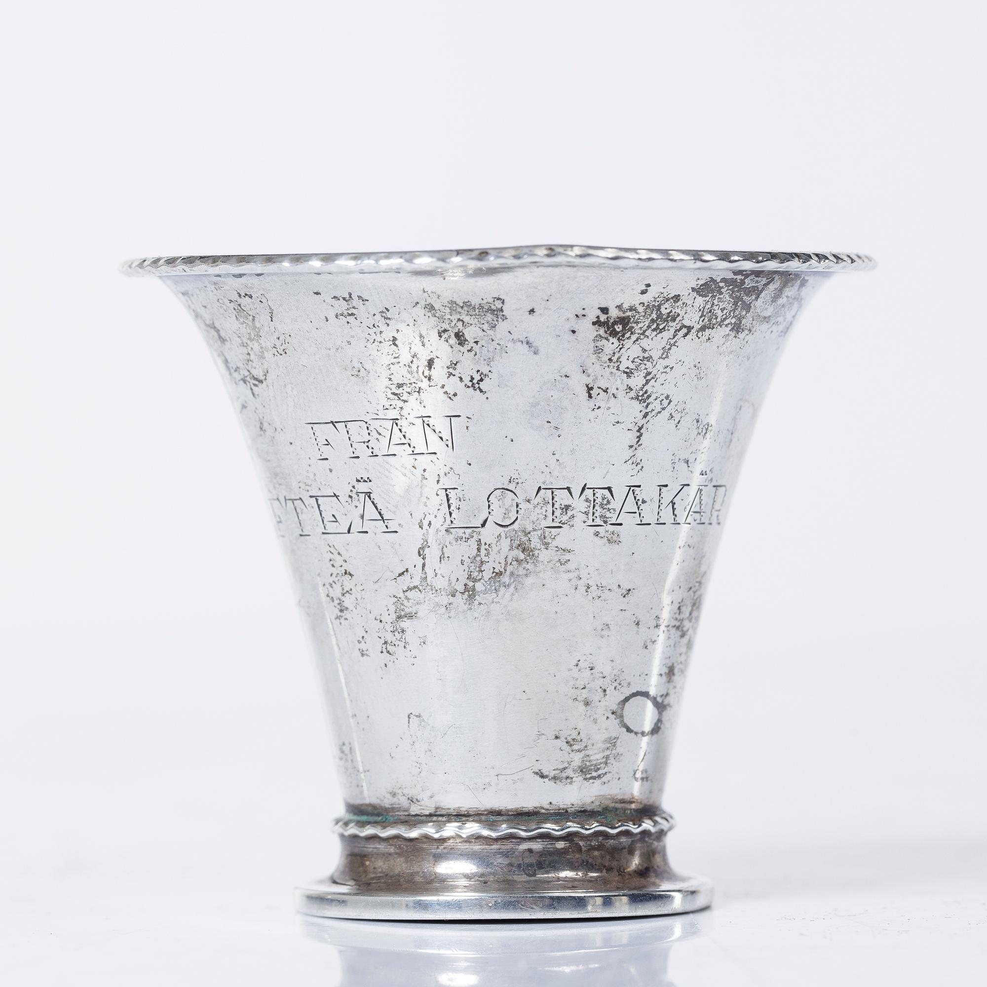 A lot of silver, 8 pieces, including with mark of KG Markströms, Uppsala 1897.