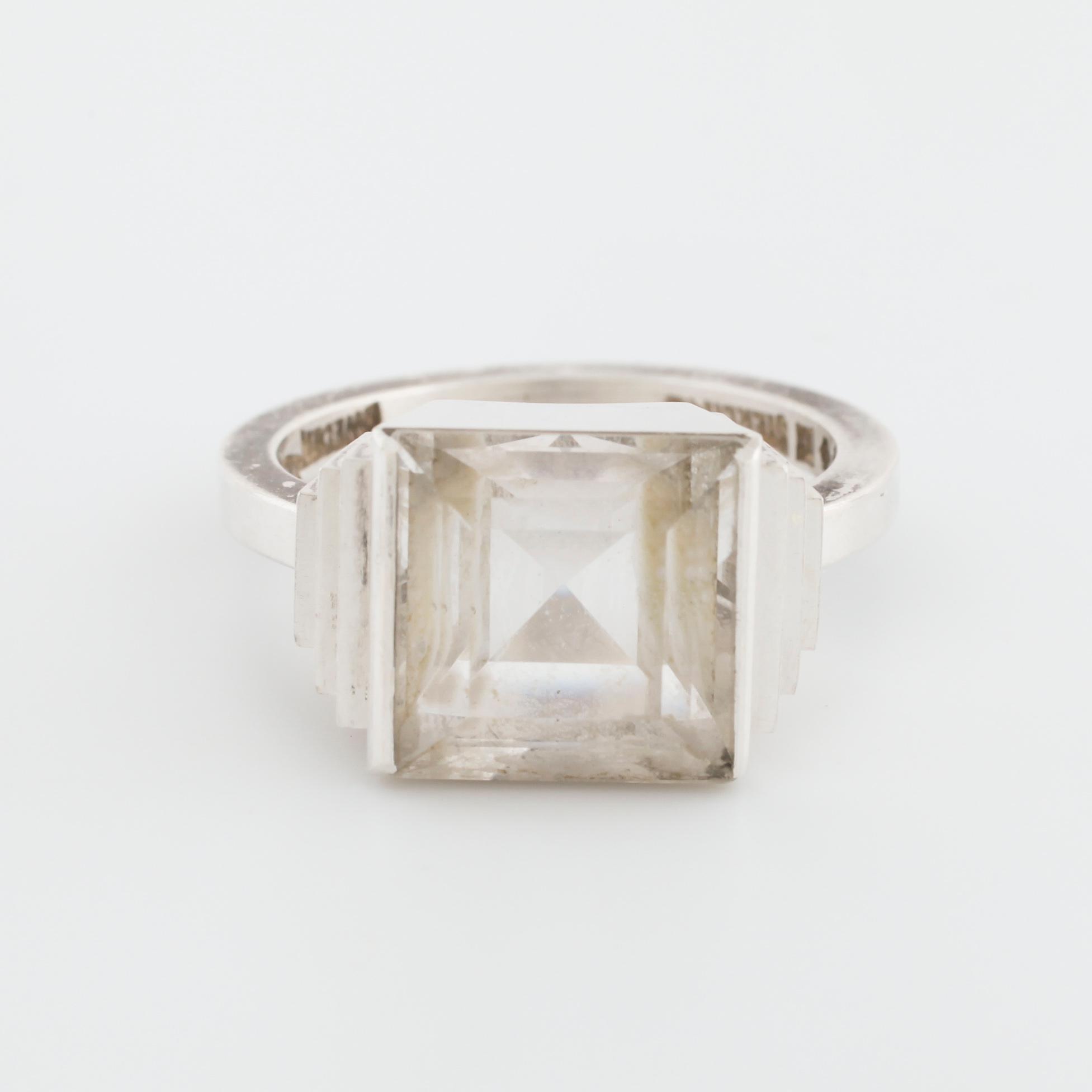 WIWEN NILSSON, Lund, 1959, a rock crystal ring.