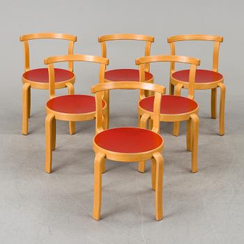 A set of six chairs by Magnus Olesen, Durup, Denmark.