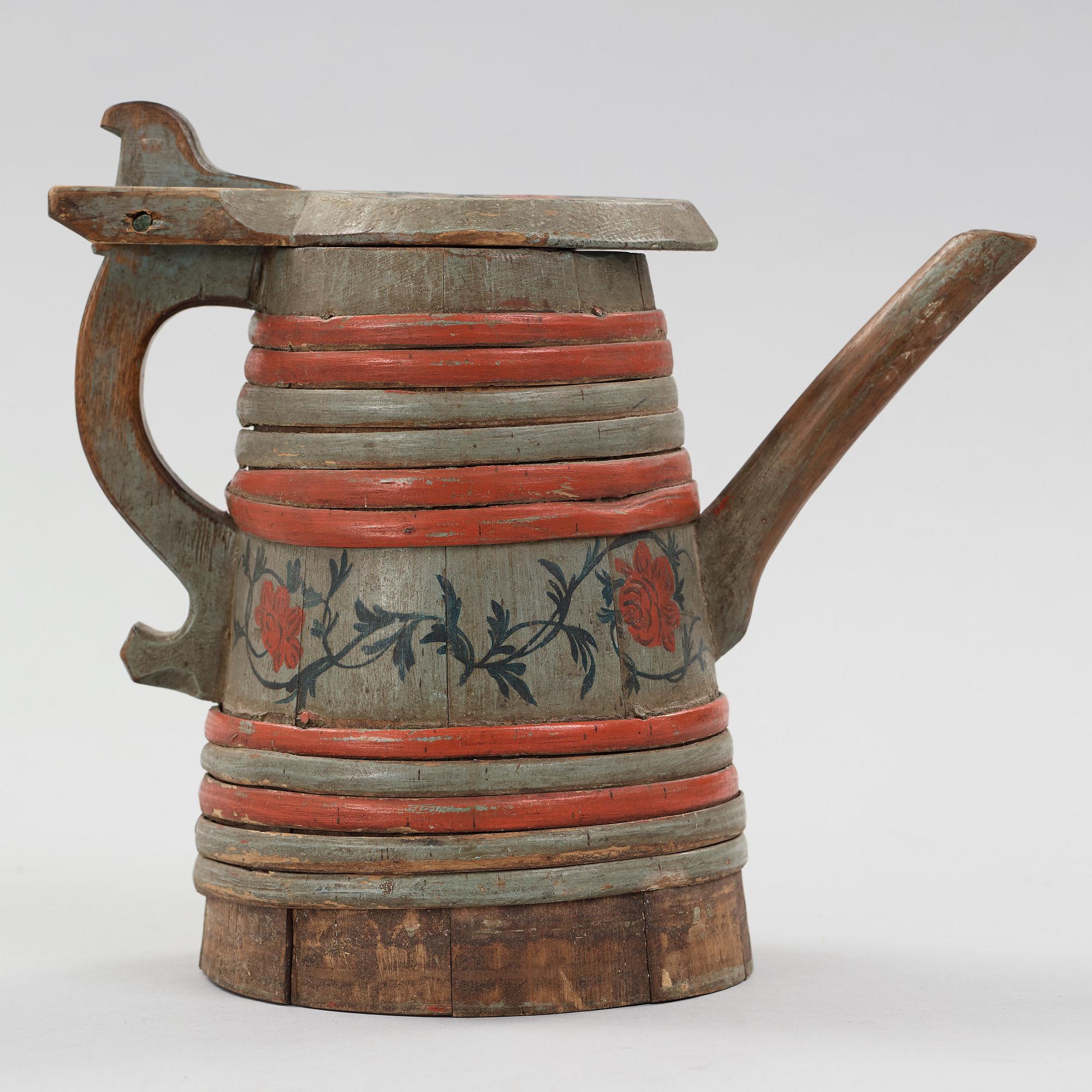 a swedish wooden jar from the early 19th century.