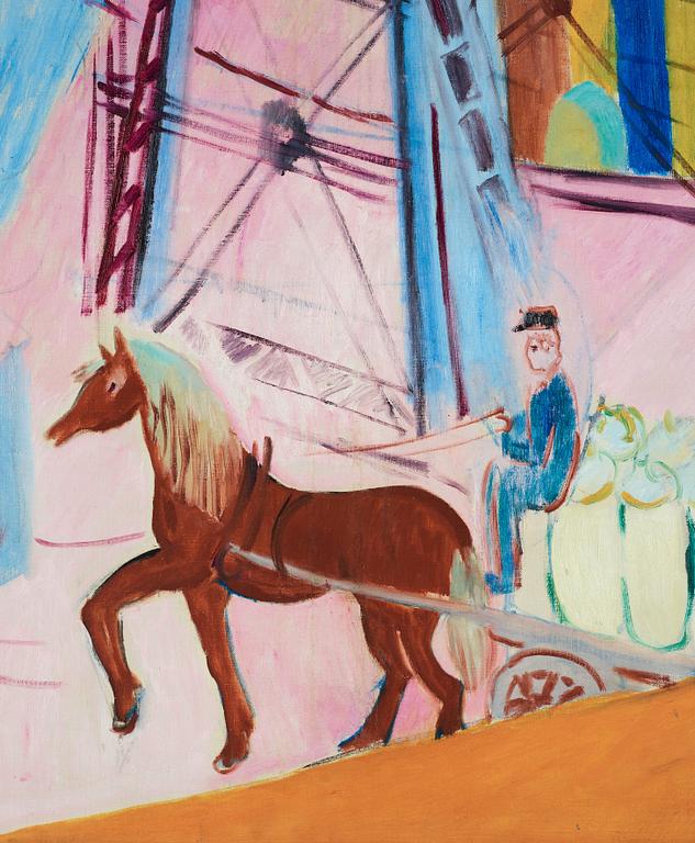 Sigrid Hjertén, "Det blå lokomotivet" (The Blue Locomotive).