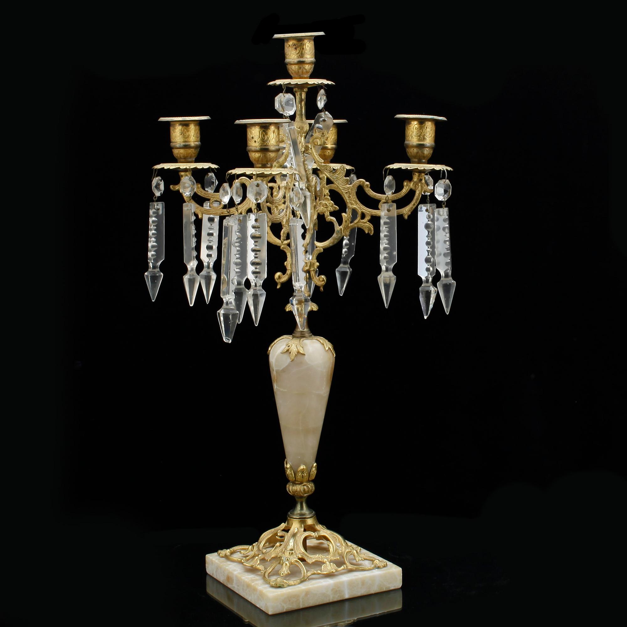 KANDELABRAR, ett par, Oscarianska, sent 1800-tal.