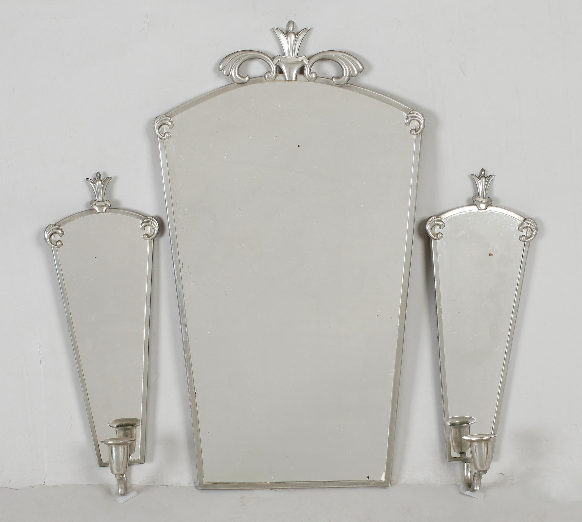 SPEGEL OCH LAMPETTER 1 PAR, art déco, 1930-tal.