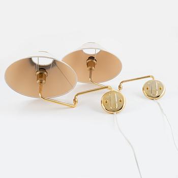 A pair of wall lights, Rejmyre Armaturfabrik (RAF), second half of the 20th Century.