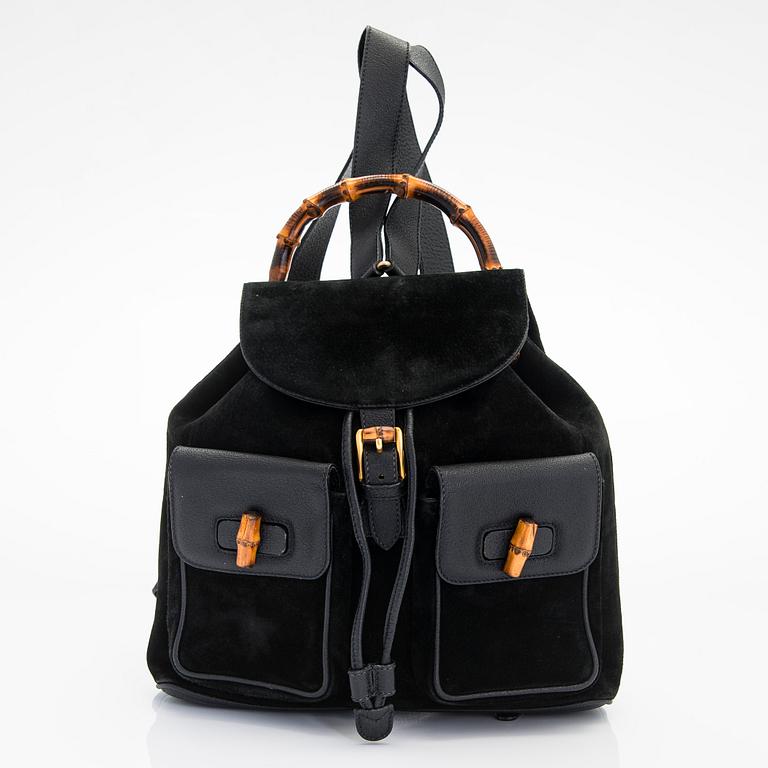 Gucci, A 'Bamboo' backpack.