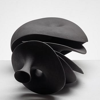 Eva Hild, a black stoneware sculpture "Prolongation", Sweden 2009.