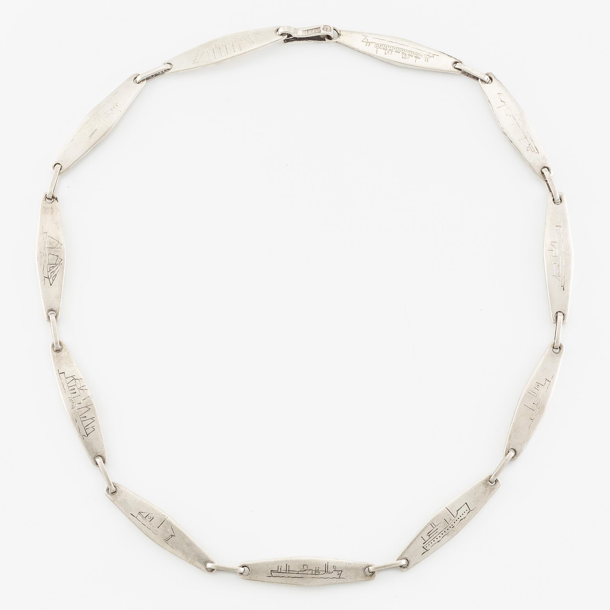 Sven-Erik Högberg, necklace, silver, Gothenburg 1960.