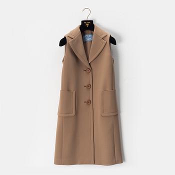Prada, a wool vest/coat, size 36.