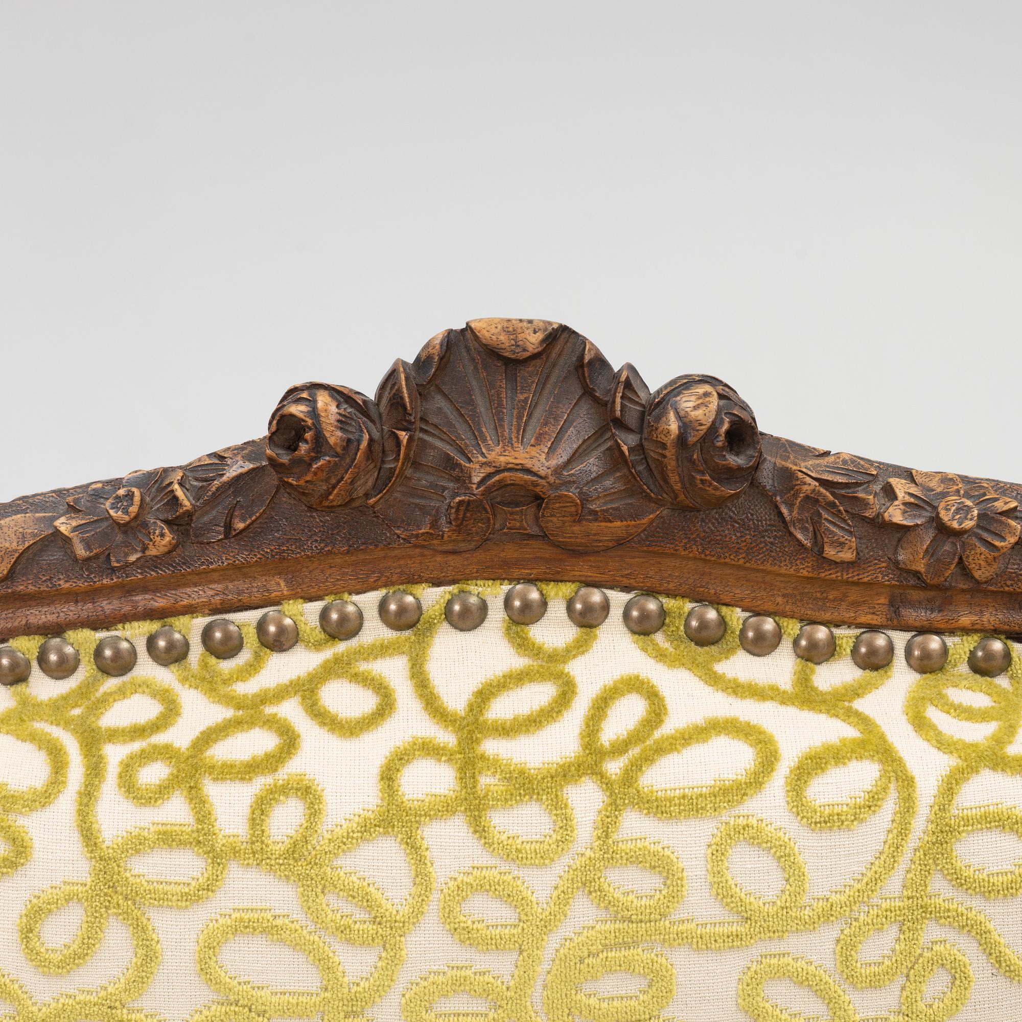 An Armchair, Louis XV style, 19th century.