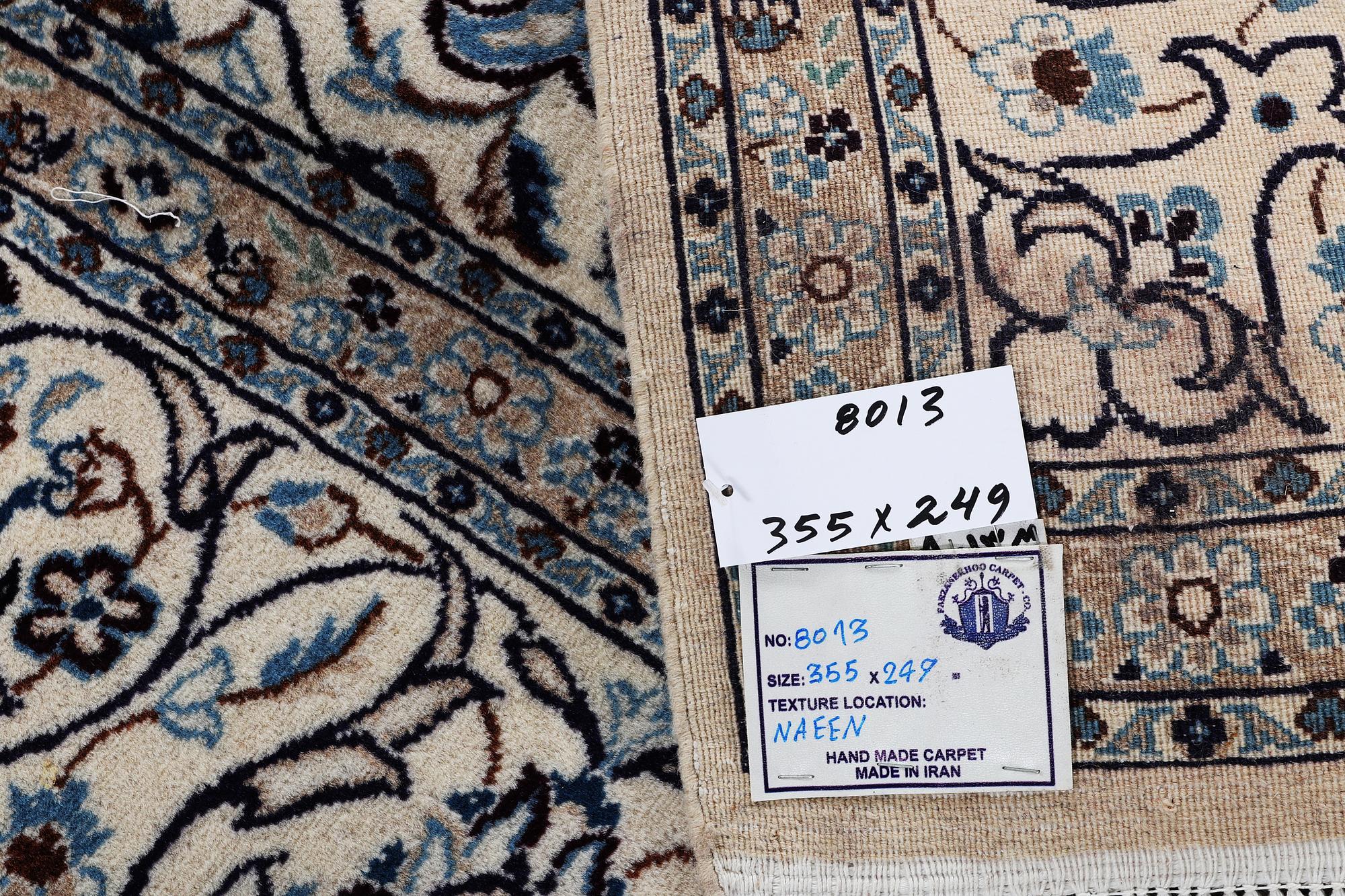 Matta, Nain, part silk, 9 laa, ca 355 x 249 cm.