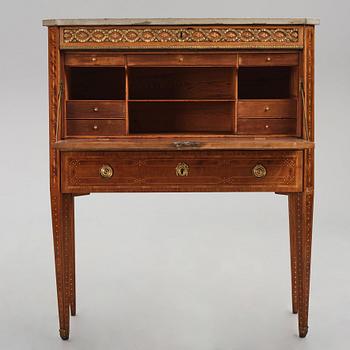 A Gustavian marquetry and ormolu-mounted secretaire by N. P. Stenström (master in Stockholm 1781-90).