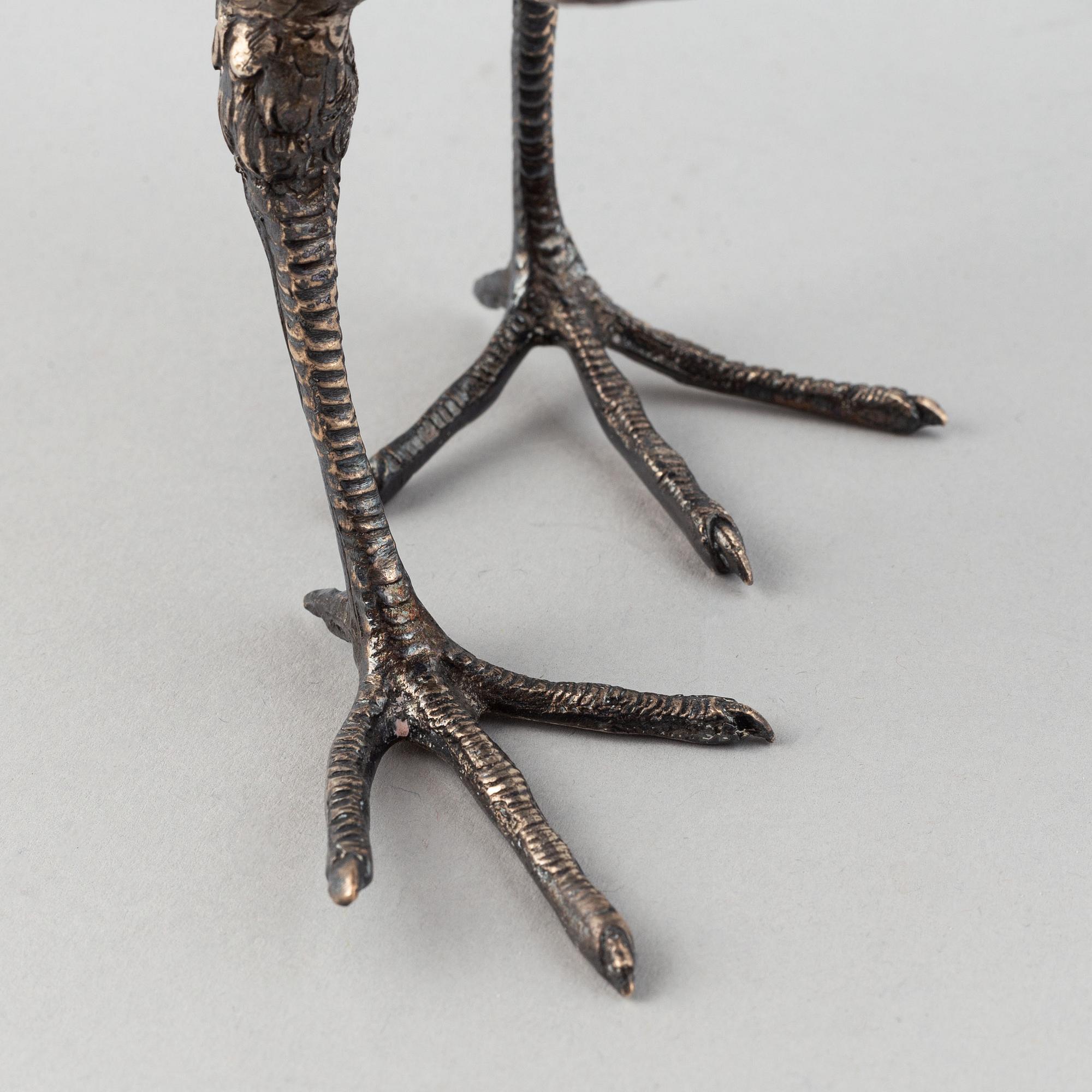 A pair of silver table decorations / birds, Swedish import marks 20th century.