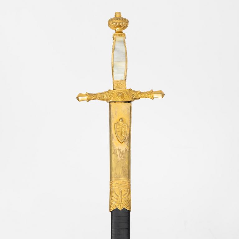 A  smallsword, 19th Century, with scabbard.