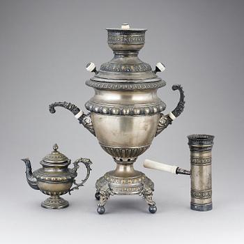 SAMOVAR, nysilver, Roman Plewkiewicz , Warsawa, Polen, omkring 1900.