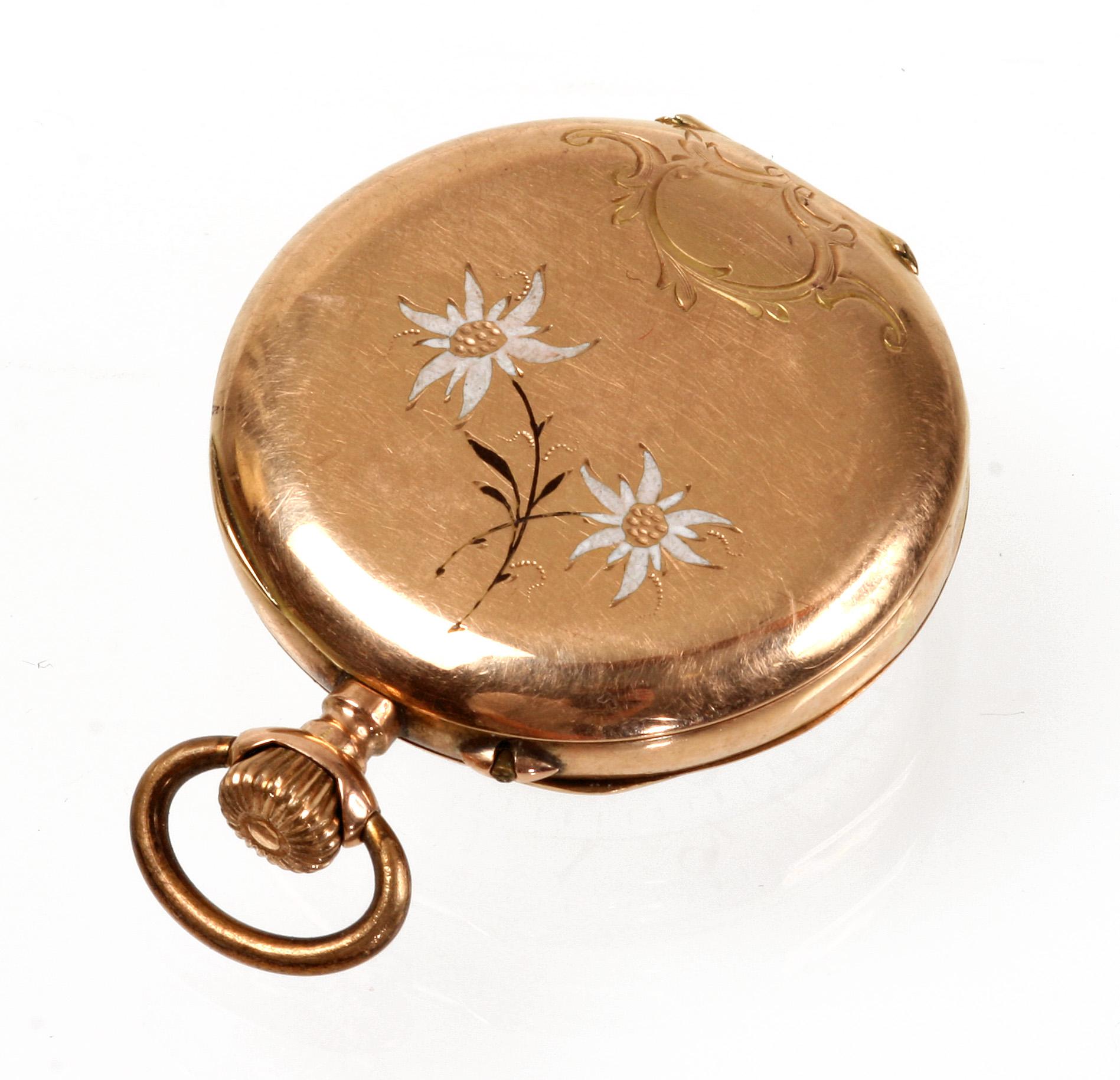FICKUR, 14 K guld, 1900-talets första hälft. Tot vikt 29 gr.