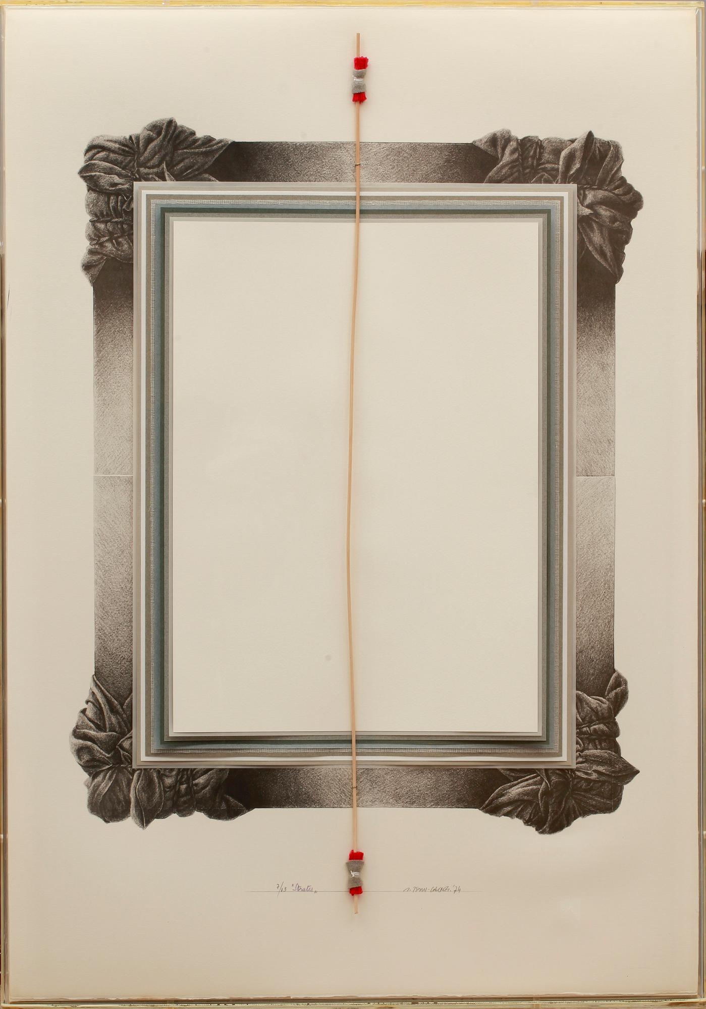 GERARD TITUS-CARMEL, serigrafi med collage, sign, dat -74 och numr 7/13.