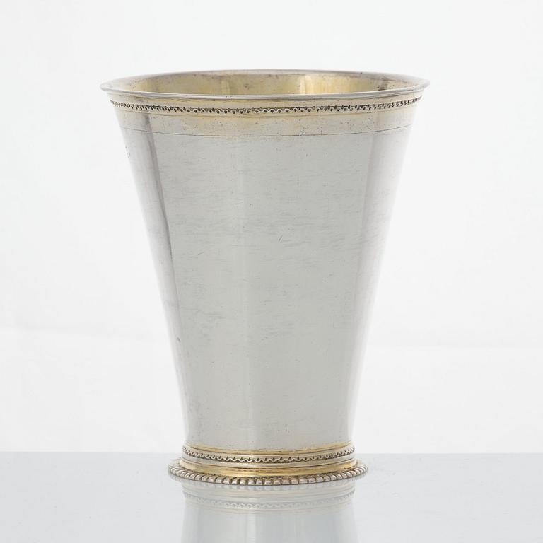 Petter Ersson Lund, bägare, Stockholm 1713. Karolinsk.