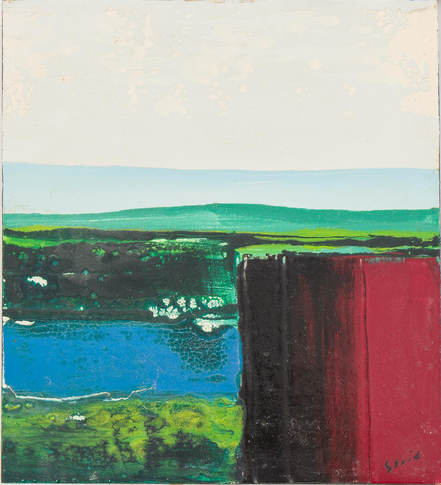 HARDY STRID, 2 st, epoxiemalj, signerade.