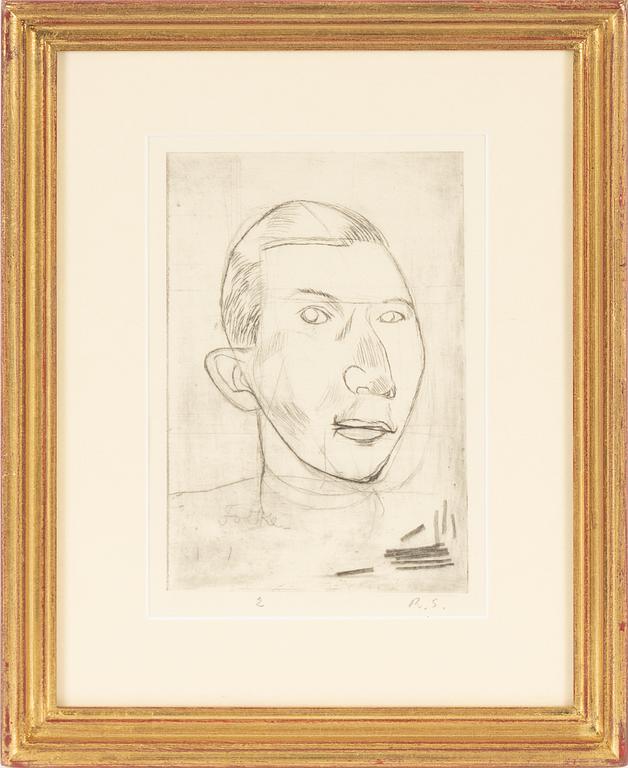 Ragnar Sandberg, etching, signed R.S and numbered 2.