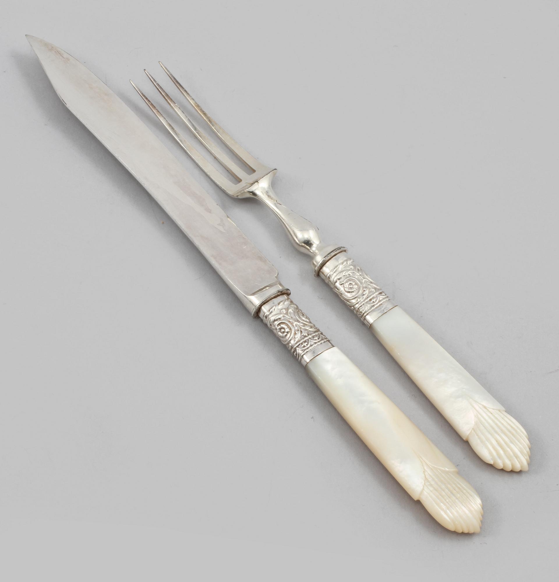 FISKBESTICK, pläter, Johnston & Co, Glasgow, Storbritannien, tidigt 1900-tal.