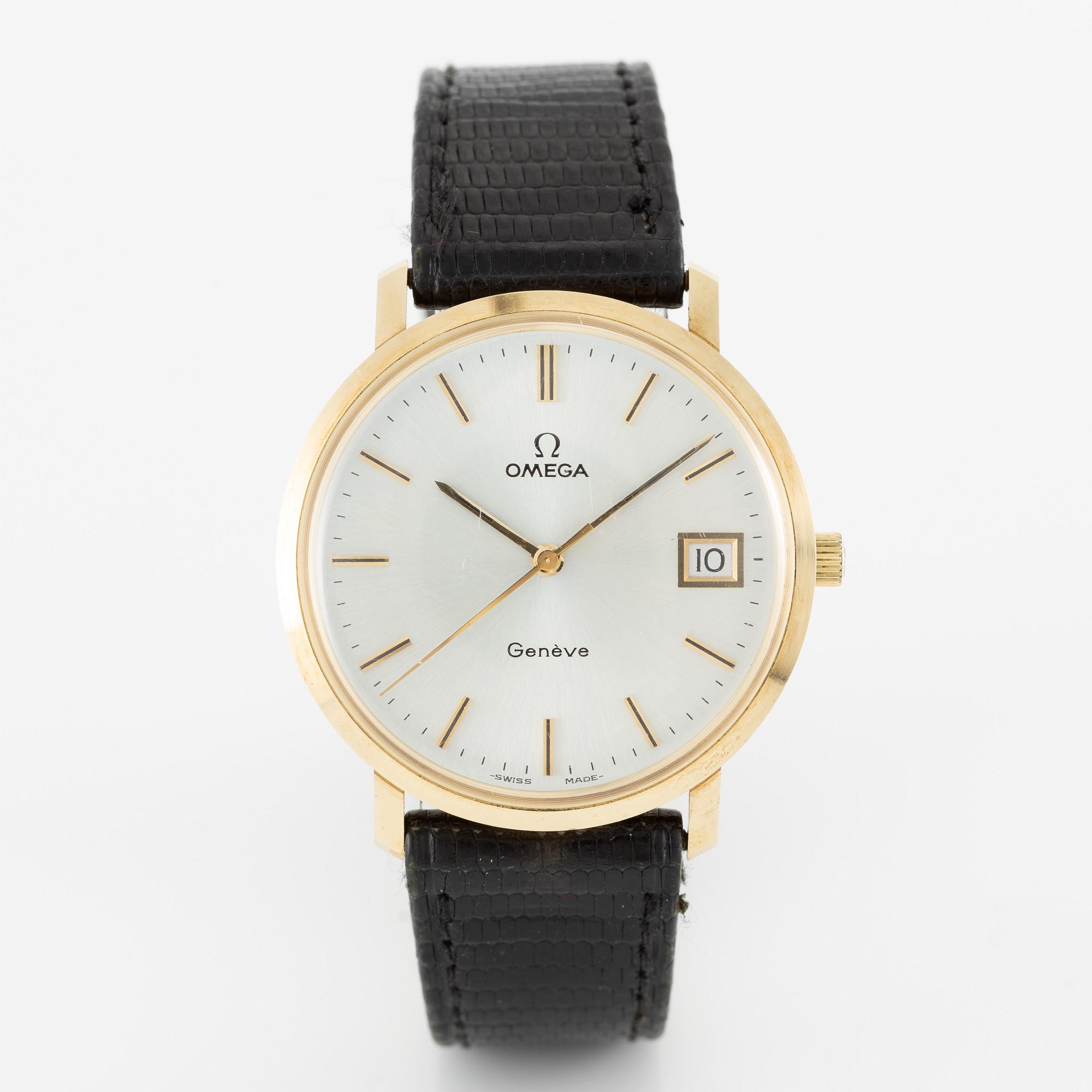 Omega, Genève, wristwatch, 34 mm.