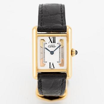 must de Cartier, Tank, "Trinity Dial", armbandsur, 20,5 x 20 (28) mm.