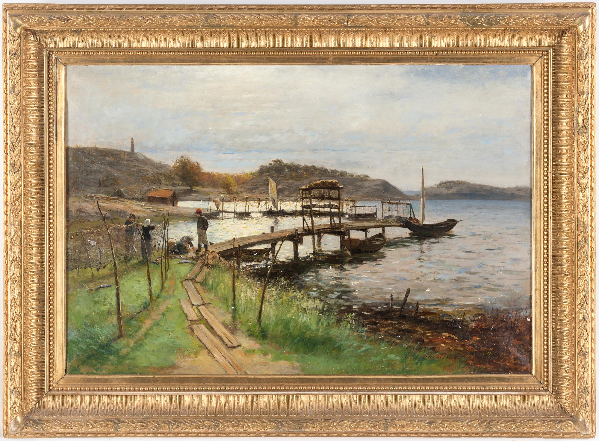 OLOF HERMELIN, oil on canvas, signed and indistinctly dated 188X.