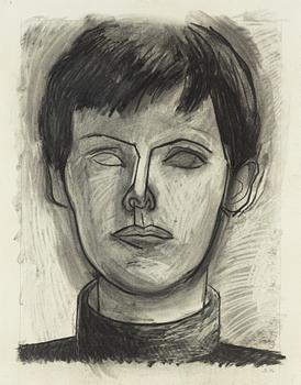 Jan Svenungsson, cahlk drawing, signed and dated -86.