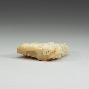 SKULPTUR, nefrit. Kina.